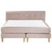 Beliani Cama continental Veludo MARQUISE 191x213 Rosa Talco