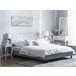Beliani Cama com estrado Poliéster SAVERNE 157x228 Cinza Claro