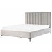 Beliani Cama com estrado Veludo SEZANNE 190x215 Azul Marino