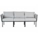 Beliani Conjunto lounge Aço SKALA Cinza Claro