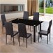  Mesa de jantar Ake 80x80 Preto