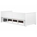 Beliani Cama com estrado Madeira de seringueira CAHORS 186x209 Branco