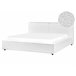 Beliani Cama com estrado Bouclé LINARDS 210x242 Branco