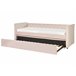 Beliani Cama com estrado Veludo LIBOURNE 102x220 Rosa Talco