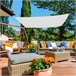 Toldo de sombra rectangular Aktive Garden cor branca Branco
