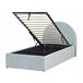 Beliani Cama com armazenamento Veludo ANET 98x218 Azul Claro