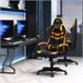 Cadeira Gaming Esponja, ABS, PVC Vinsetto Laranja