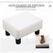 Apoio para os Pés Pele Sintética e Plástico HOMCOM, casa - quarto Branco