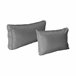 Conjunto de capas de almofadas para mobiliário de jardim Napoli - Cinza Escuro