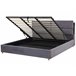 Beliani Cama baú Veludo BATILLY 194x224 Cinza