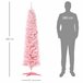 Árvore de Natal PVC, metal e plástico HOMCOM, casa - natal Rosa