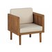 Beliani Conjunto lounge Madeira de acácia BARATTI Creme