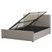Beliani Cama com estrado Pele sintética ROCHEFORT 170x214 Cinza Escuro