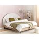 Beliani Cama com estrado Poliéster MILLAY 176x211 Branco/ Bege
