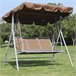 Baloiço de Jardim Metal, Poliéster e Textilene Outsunny Castanho