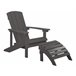 Beliani Silla de jardín ADIRONDACK Cinza Escuro
