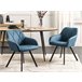 Beliani Silla de comedor MONEE Azul Marino