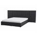 Beliani Cama com estrado Poliéster MILLAU 300x214 Cinza Escuro