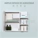 Armário Casa de Banho com Espelho Melamina de Madeira e Vidro 60 Branco