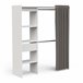 Roupeiro com closet extensível CHICAGO com 3 prateleiras Branco