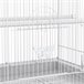 Gaiola para pássaros fio metálico e plástico PawHut Branco