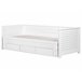 Beliani Cama com estrado Madeira de seringueira CAHORS 186x209 Branco