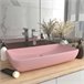 Lavatório - Lavabo - Pia de banheiro luxuoso retangular Rosa