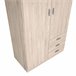 Guarda-roupa Roma com 2 portas e 3 gavetas, estilo moderno Guarda-roupa Roma com 2 portas e 3 gavetas, estilo moderno Madeira Clara