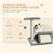 Arranhador para Gatos Aglomerado de Madeira, Pelúcia e Sisal Cinza