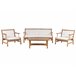 Beliani Conjunto lounge Madeira de bambu RICCIONE Castanho