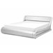 Beliani Cama com estrado Pele sintética AVIGNON 205x221 Cinza