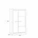 Vitrine dupla branco brilhante LIVING Branco Brillo