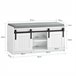 Banco para sapatos Bequeño com porta de correr FSR133-K-W SoBuy PT Branco