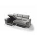 Chaise longue dereita com arca DIWY Cinza