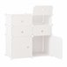 Armário Modular PP HOMCOM, casa - móveis de armazenamento 75 Branco