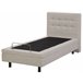 Beliani Cama com estrado Poliéster DUKE 92x216 Bege