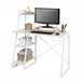 Mesa de secretária com três prateleiras FWT29-W SoBuy Branco
