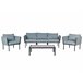 Beliani Conjunto lounge Aço SKALA Cinza Escuro