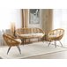 Beliani Conjunto lounge Rattan/vime MARATEA Natural