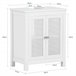 Armário de lavatório com 2 níveis e 2 portas BZR35-W SoBuy Branco