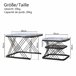 Mesa de centro, mesa de sala, mesa de sofá. 60x45 Branco/ Preto