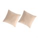 2 Fronhas para almofada liso lino/algodão orgânico Rosa Talco