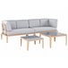 Beliani Conjunto lounge RIMA III Cinza