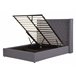 Beliani Cama com armazenamento Veludo LUBBON 170x217 Cinza