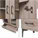 Vitrina Søndersø com 2 portas, prateleira de vidro e aglomerado 70 Madeira