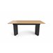Mesa de jantar extensível ARUBA Preto/ Madeira