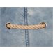 Beliani Pufe DROP LINEN Azul Claro