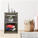 Estante de armazenamento 3 andares PVC e tecido Nyana Home 62x41x29 cm 41 Preto