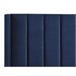 Beliani Cama com estrado Veludo VILLETTE 205x222 Azul Marino