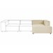 Beliani Chaise longue Linho APRICA Bege